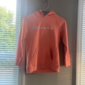 Kids champion hoodie, xtra large, bright orange